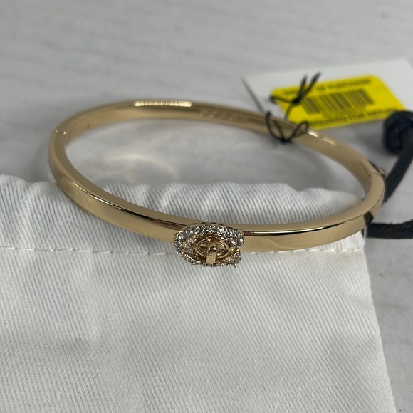 Coach Signature C Pave turnlock bangle bracelet NWT - Picture 4 of 9